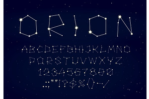 Starry galaxy constellation type, an Illustration by Buch&Bee
