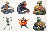 Halloween Clipart Mega Bundle PNG, an Illustration by RobertsArt (Thumbnail 5 of 7)