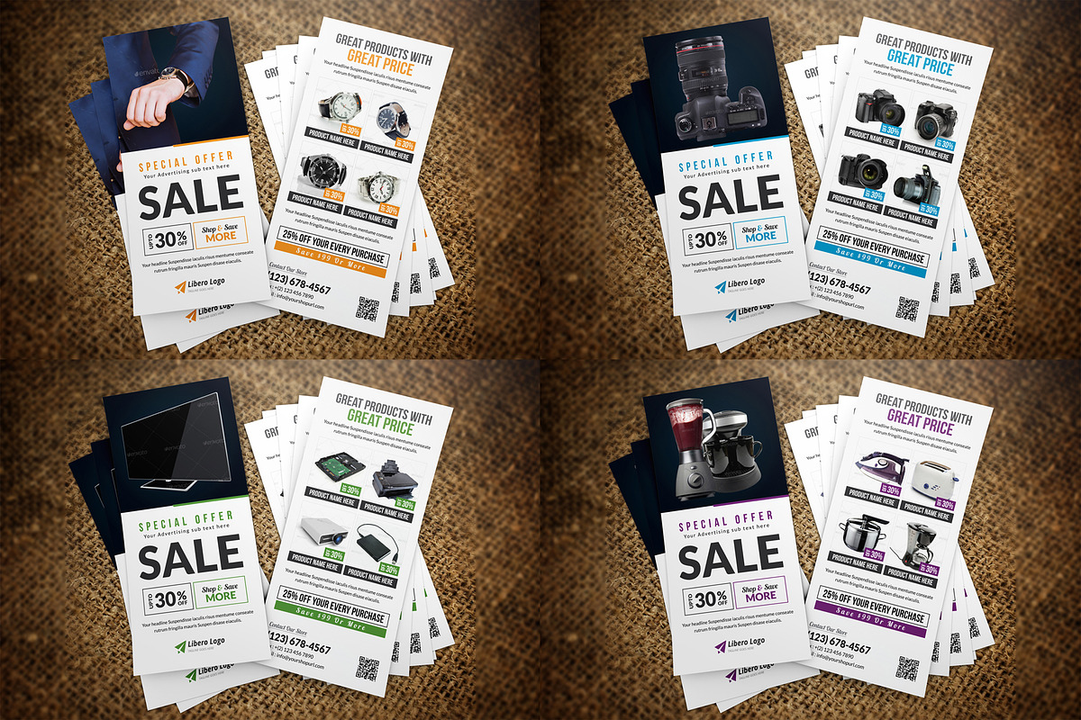 Mega BUNDLE 32+ Postcard Rack cards, a Card Template by Miyaji75 (Photo 17 of 32)