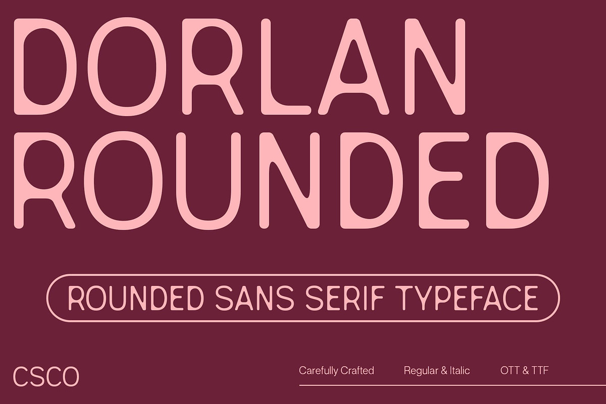 Dorlan Rounded, a Sans Serif Font by Craft Supply Co. (Photo 1 of 8)