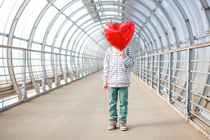 Valentine's day containing love, kid, and red