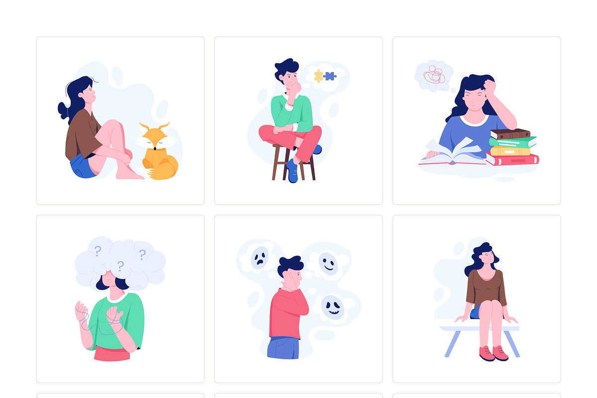 35 Thinking Illustrations, a Person Illustration by Prosymbols (Photo 6 of 8)