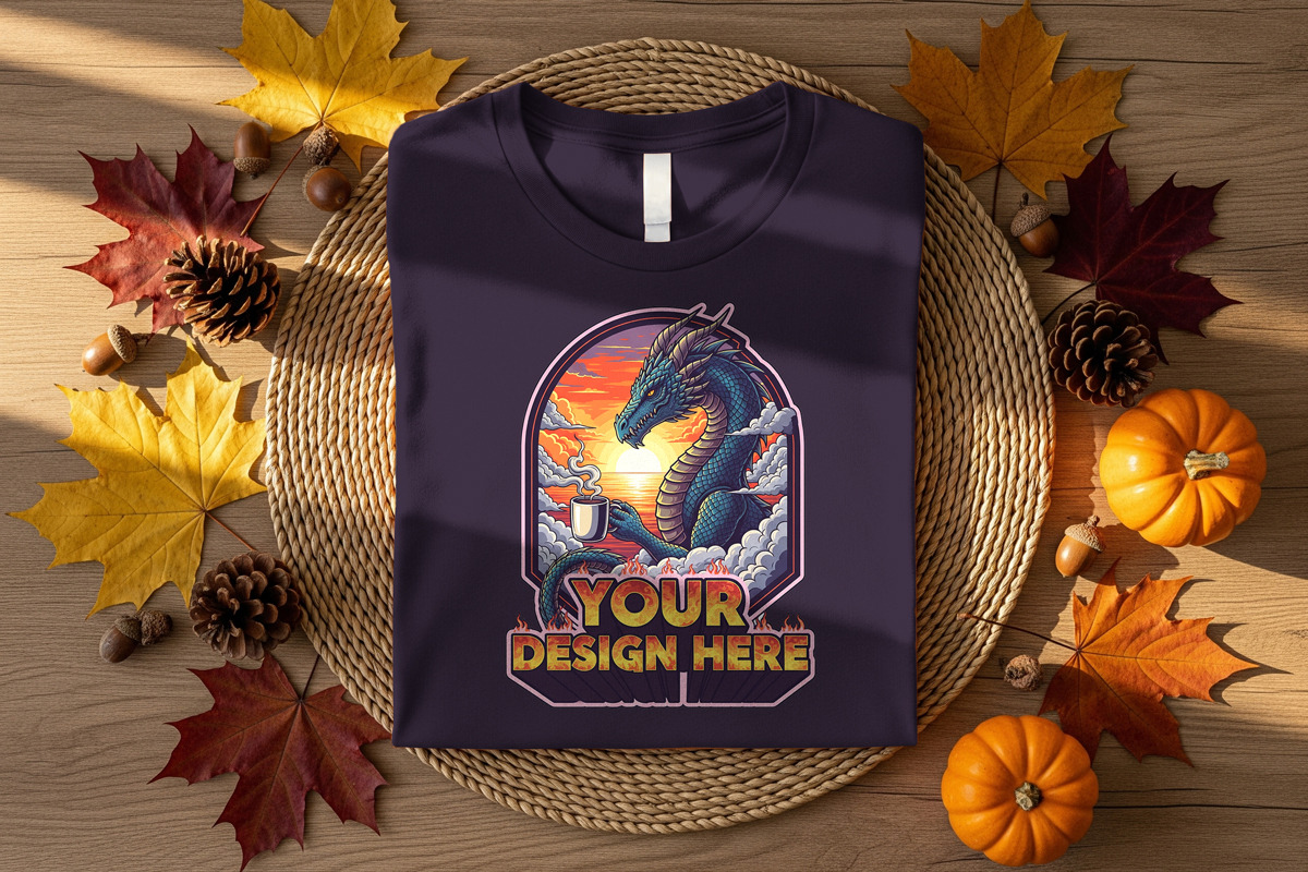 Fall t-shirt mockup, a Shirt Mockup by Rami's Mockups (Photo 3 of 4)
