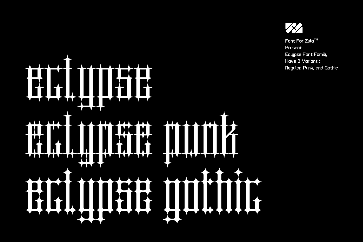 Eclypse Font Family, a Symbol Font by Font For Zula™ (Photo 2 of 11)