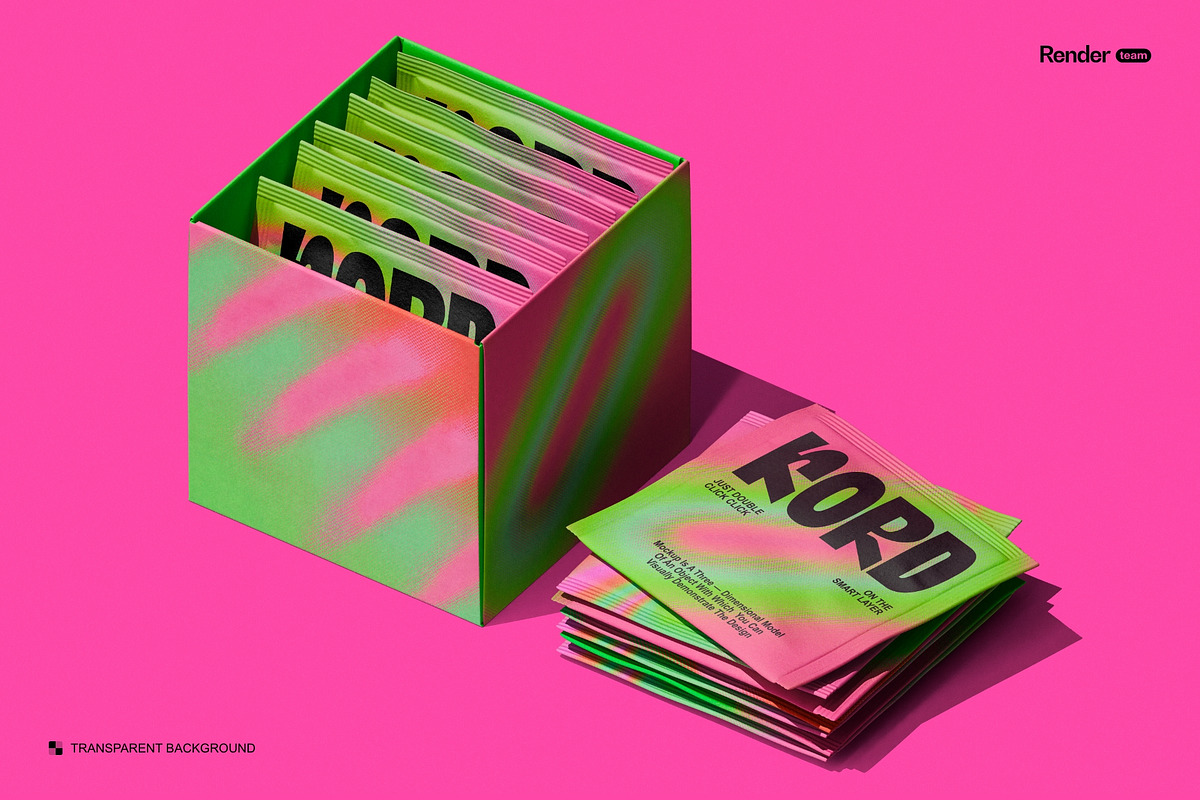 Paper Box and Sachet Mockup Set, a Packaging Mockup by Renderteam (Photo 10 of 13)