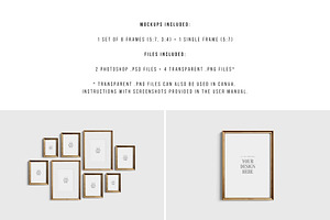 Gallery Wall Mockup Set Of 8 13