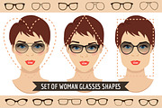 Woman sunglasses shapes. 9 sets., a Decorative Illustration by Cheremuha (Thumbnail 1 of 4)
