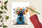 Cute Sky Blue Mother's Day Cliparts, an Illustration by RobertsArt (Thumbnail 4 of 7)
