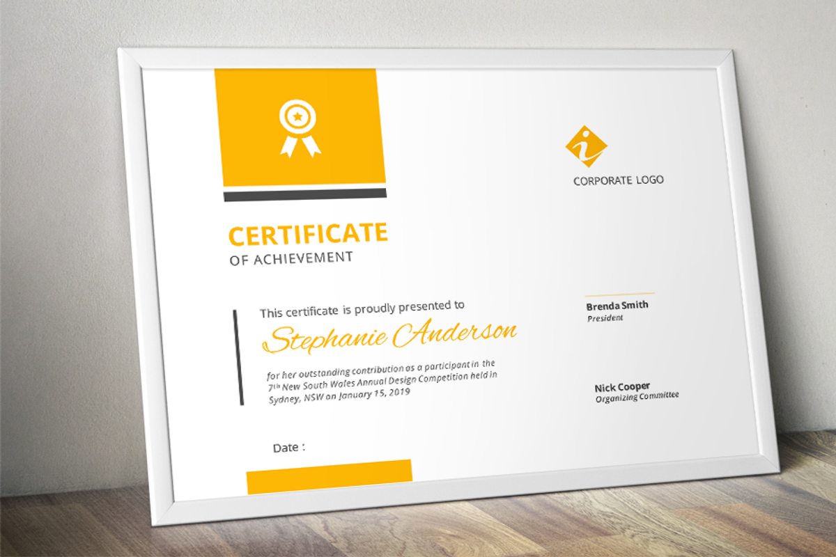 Bar certificate docx template, a Stationery Template by Inkpower (Photo 5 of 6)
