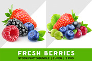 Isolated berries, an Object Graphic by Fruits+Veggies (Thumbnail 1 of 4)