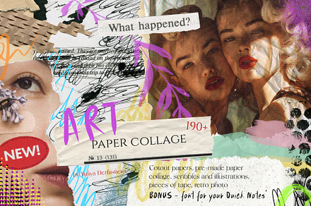 Art Paper Collage cutout abstract, an Object Graphic by Yuliya Derbisheva