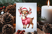 Pink Jumper Animals Christmas Clipar, an Illustration by Dream Creation (Thumbnail 5 of 7)