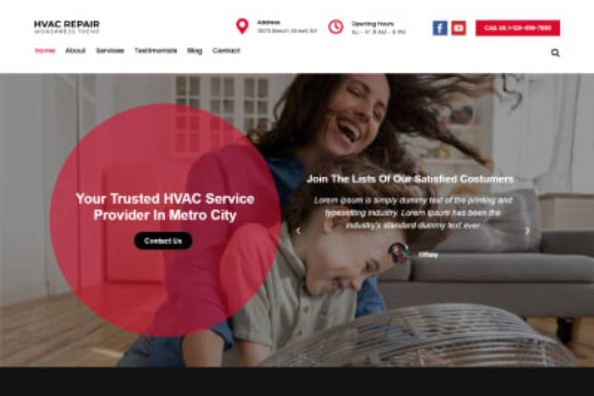 HVAC Repair WordPress Theme, a WordPress Template by Your Theme Shop (Photo 1 of 6)