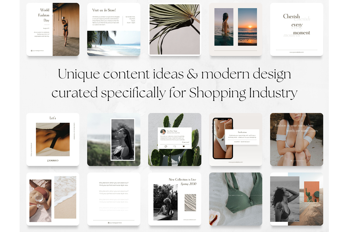 70 Swimwear Store/Shop Posts, a Social Media Template by PatternLab. (Photo 4 of 9)