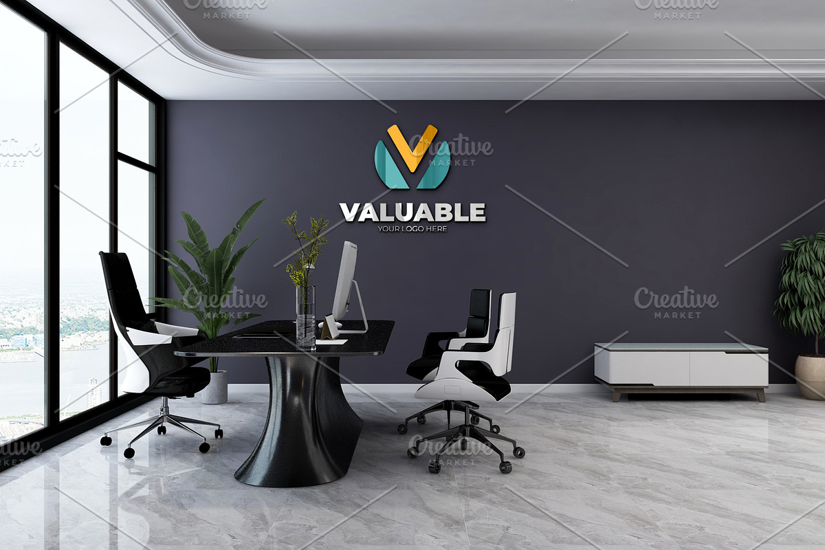 PSD Office Room Company Logo Mockup, a Product Mockup by Ayy (Photo 7 of 23)