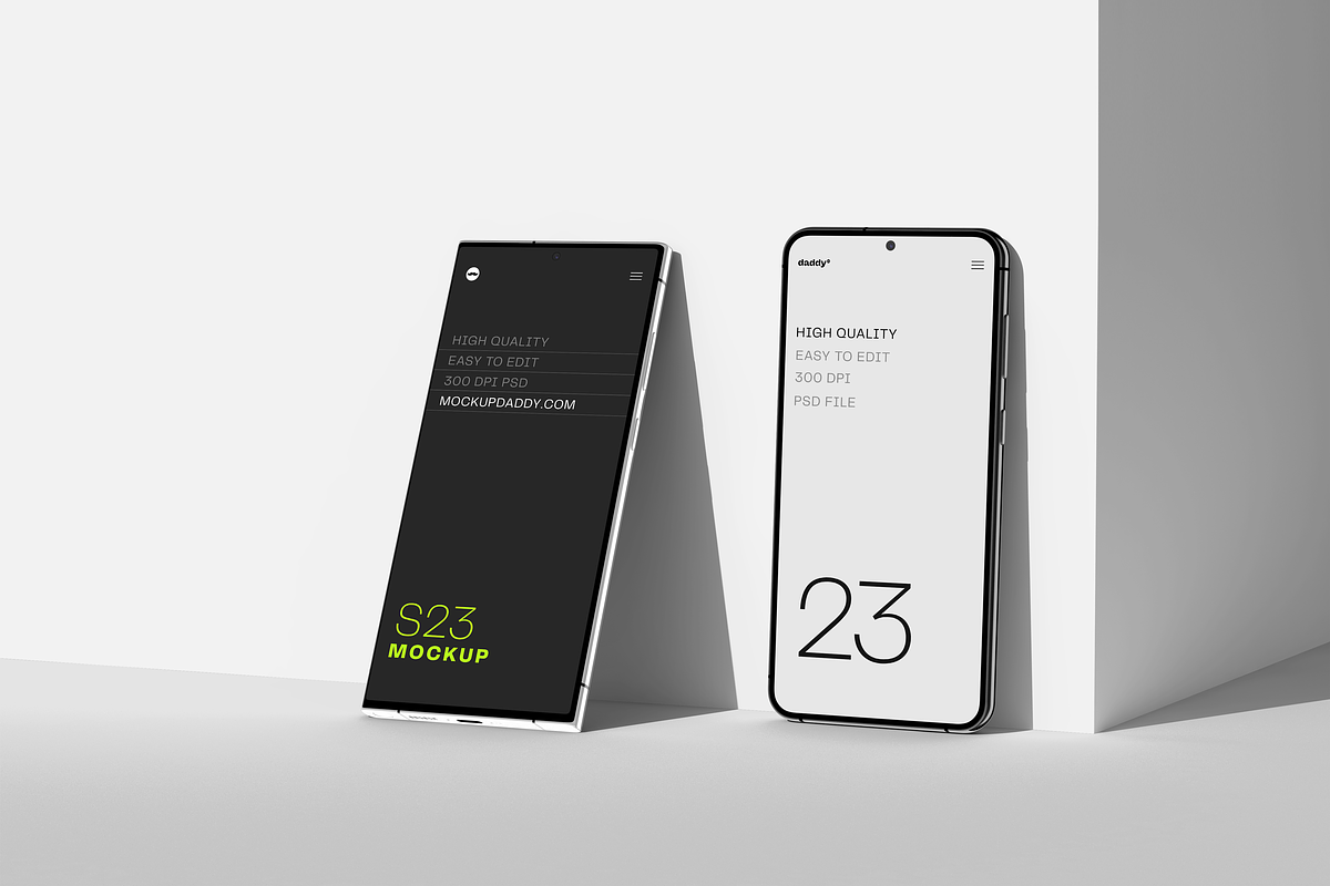 Samsung S23 Mockup, an Android Mockup by Mockupdaddy (Photo 3 of 21)