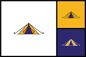 Simple Camping Tent Icon, a Solid Icon by quadrazo