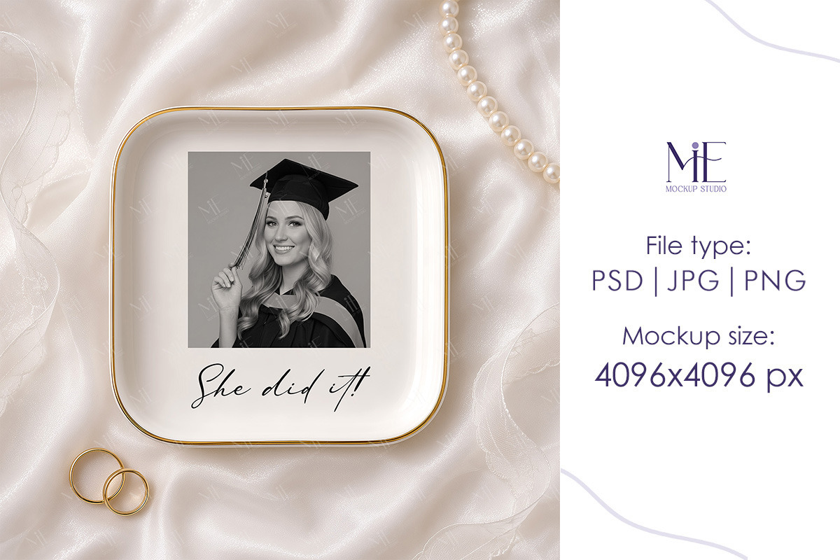 Jewelry Square Ring Dish Mockup, a Merchandise Mockup by Mie Mockup Studio (Photo 7 of 7)