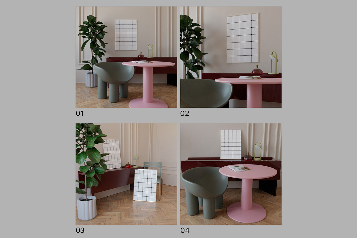 Mockup Set. Silver Frame Mockups ARI, a Household Mockup by Bonumo (Photo 2 of 10)