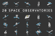 20 Space Observatories, a Technology Illustration by Jozsef Balazs-Hegedus (Thumbnail 1 of 3)