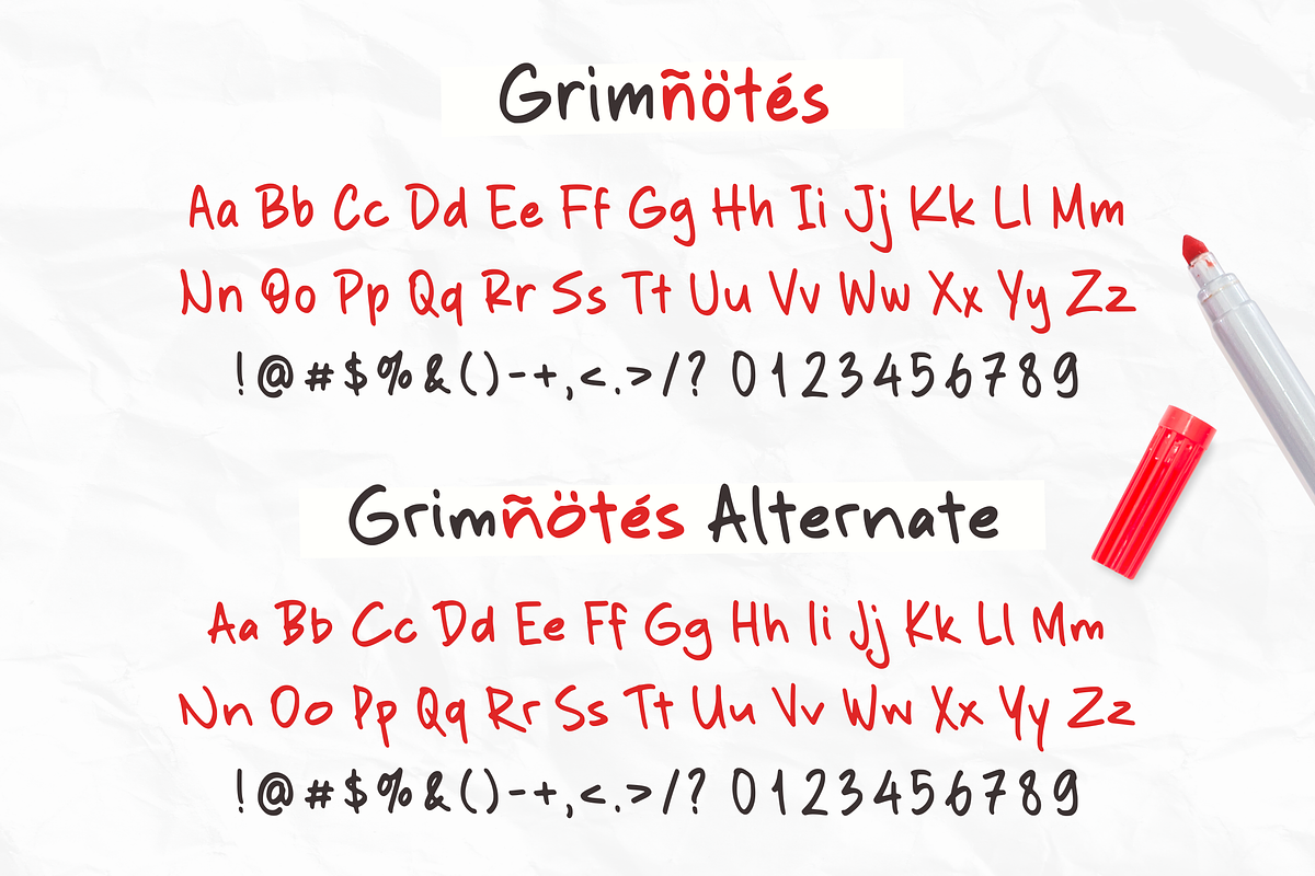 Grimnotes Font, a Symbol Font by Allouse Studio (Photo 3 of 11)