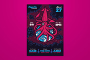 Space Squid Illustrated Flyer, a Flyer Template by ashenterprise (Thumbnail 1 of 3)