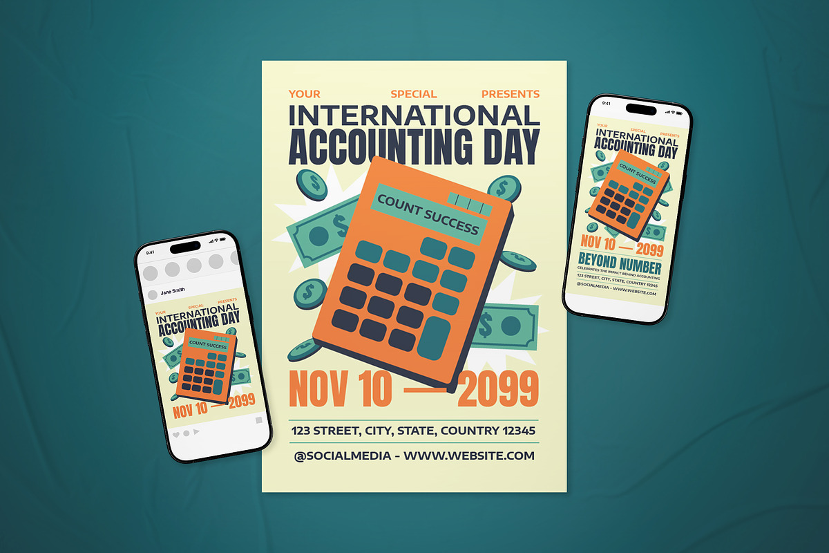 International Accounting Day Flyer, a Flyer Template by The Good Store (Photo 1 of 2)