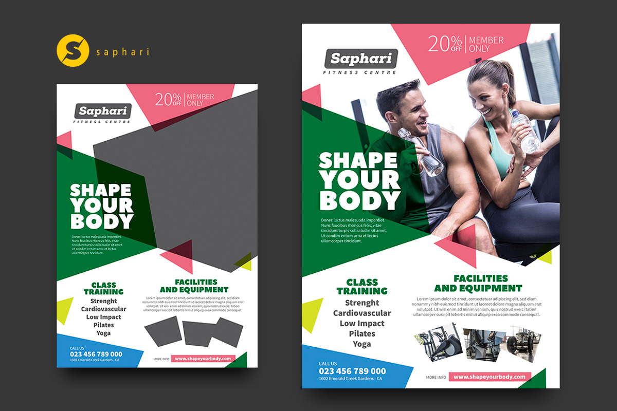 Fitness Flyer Template, a Flyer Template by Saphari (Photo 4 of 4)