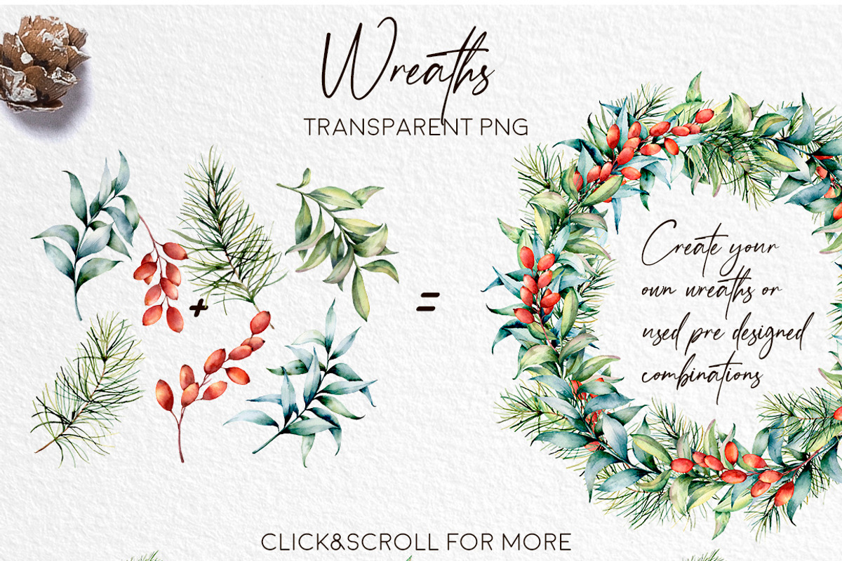 Christmas traditions Watercolor set, a Seasonal Illustration by Yuliya Derbisheva (Photo 6 of 13)