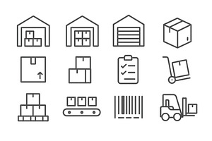 Icons depicting various aspects of, a Transportation Illustration by ZinetroN