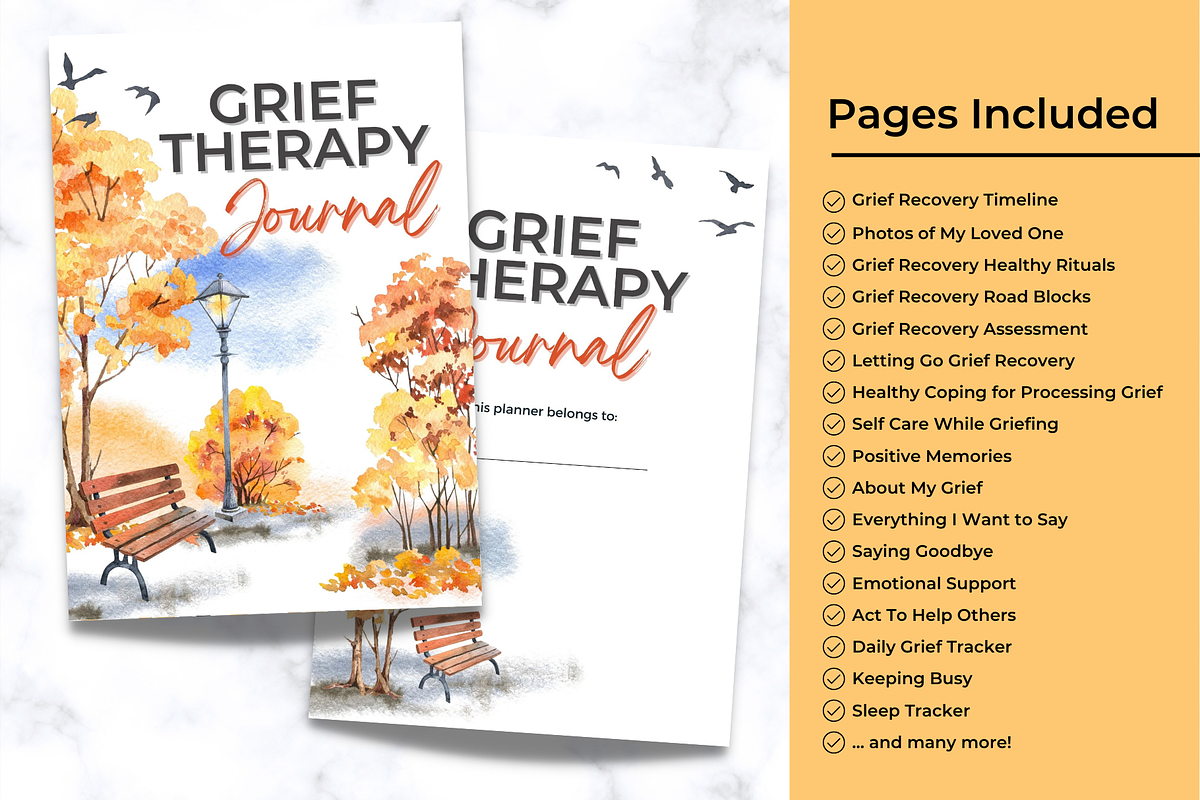 Grief Therapy Journal - Printable, a Stationery Template by Jennifer Magri Templates (Photo 3 of 8)