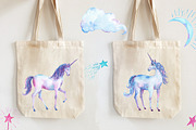 Watercolor Clipart Unicorns, an Illustration by Corner Croft (Thumbnail 6 of 6)