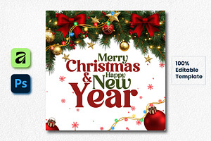 Merry Christmas New Year Post