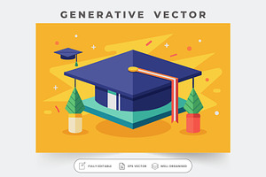Colorful graduation hats are showcas, a Graphic by Iftikhar Alam