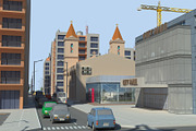 Realistic Lowpoly Simple City VR/AR, an Environmental 3D Model by NOMODOL (Thumbnail 9 of 59)