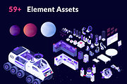 Isometric Space Illustration, a Technology Illustration by Pixelz Studio (Thumbnail 4 of 6)