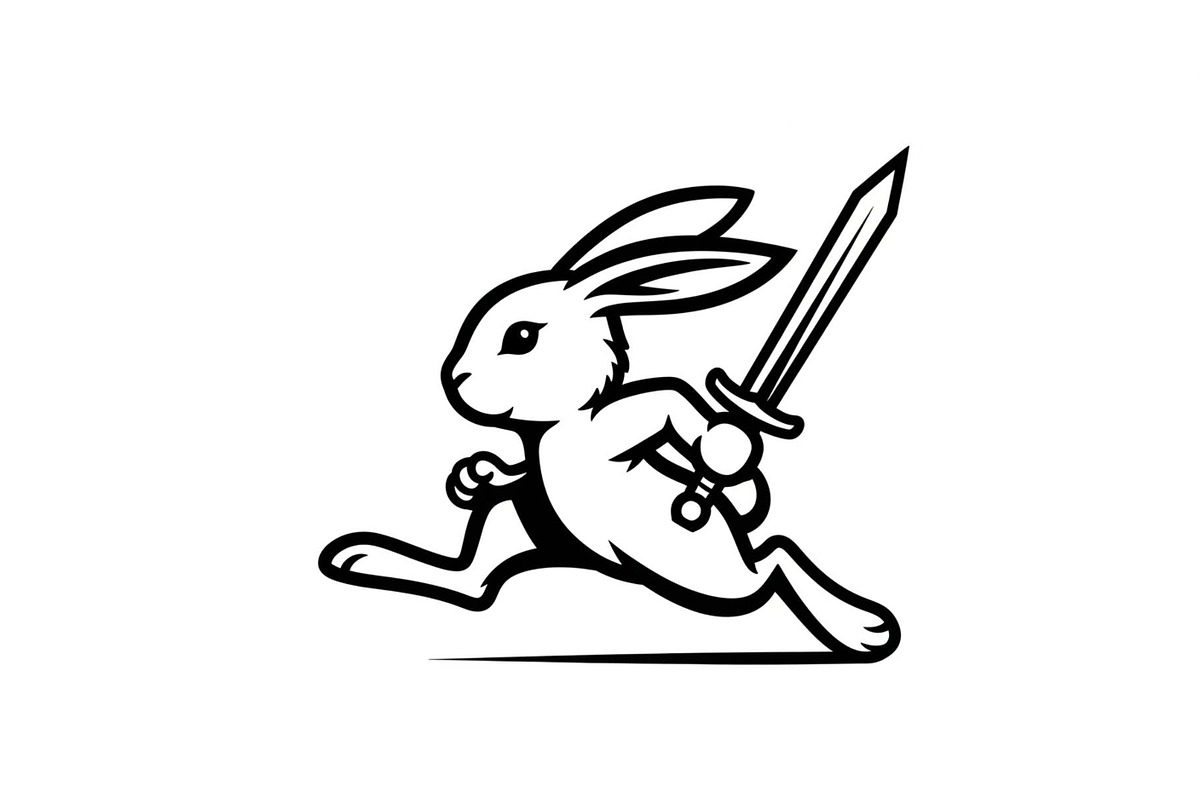 Warrior Bunny Knight Silhouette, an Illustration by jahid234 (Photo 2 of 49)