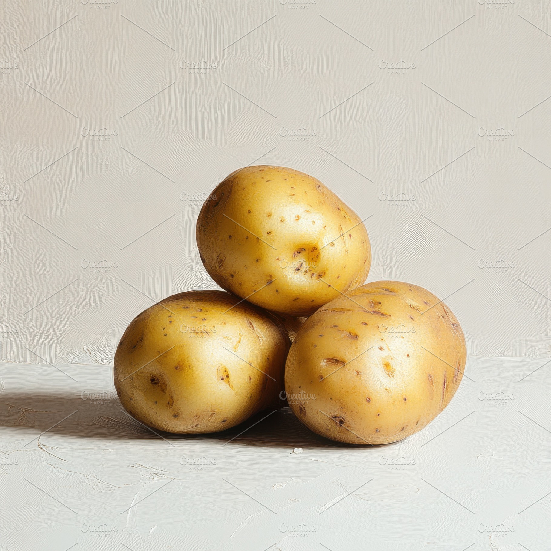 Pile of Fresh potato, isolated on tr, a Food & Drink Photo by Pixeness Studio