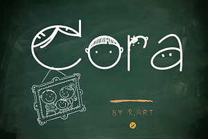 Cora - Handwritten Doodle Font