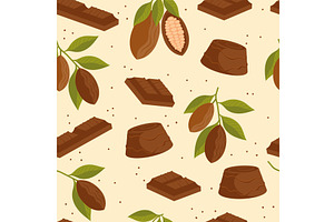 Cocoa and chocolate mix. Vector