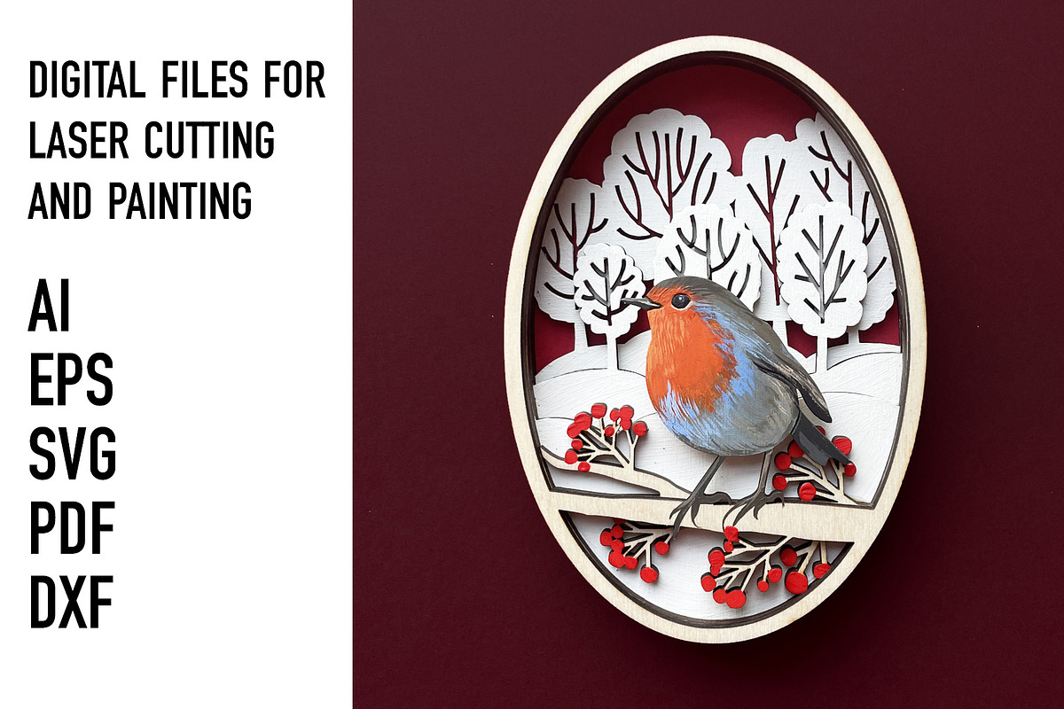 Cardinal Robin Owl Birds Layered SVG, an Object Graphic by HelloWood (Photo 4 of 4)