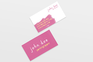 Simple Pink Business Card