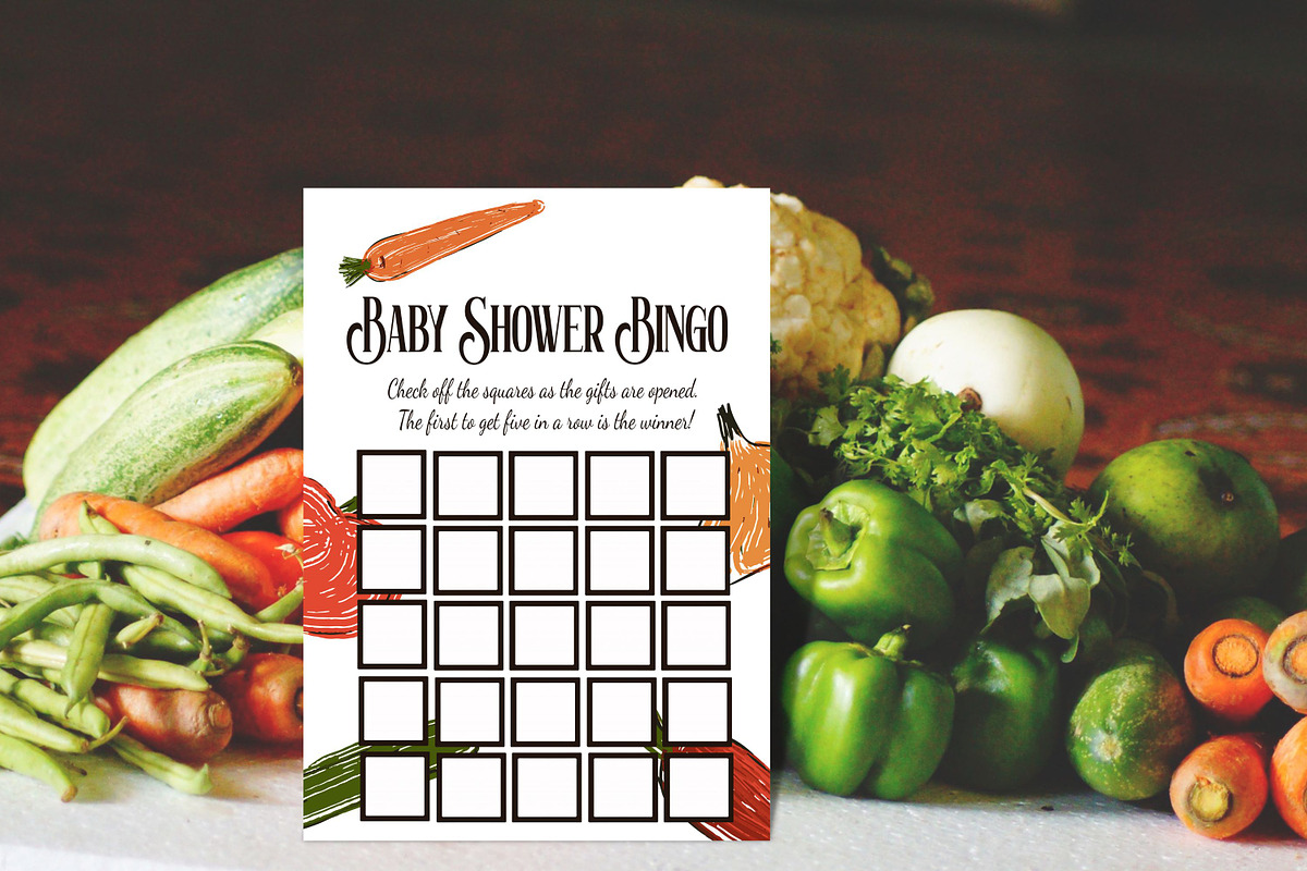 Locally Grown Baby Shower Set, an Invitation Template by Patterndigitpics (Photo 2 of 4)