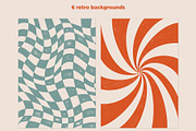 Stay Groovy Retro Clipart &Lettering, an Object Graphic by ElenKoss (Thumbnail 4 of 10)