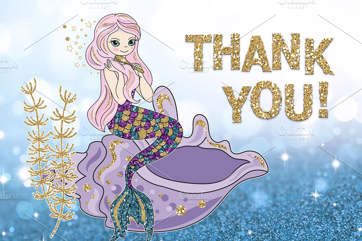 BEAUTIFUL MERMAID, a Decorative Illustration by FARAWAYKINGDOM (Photo 5 of 5)