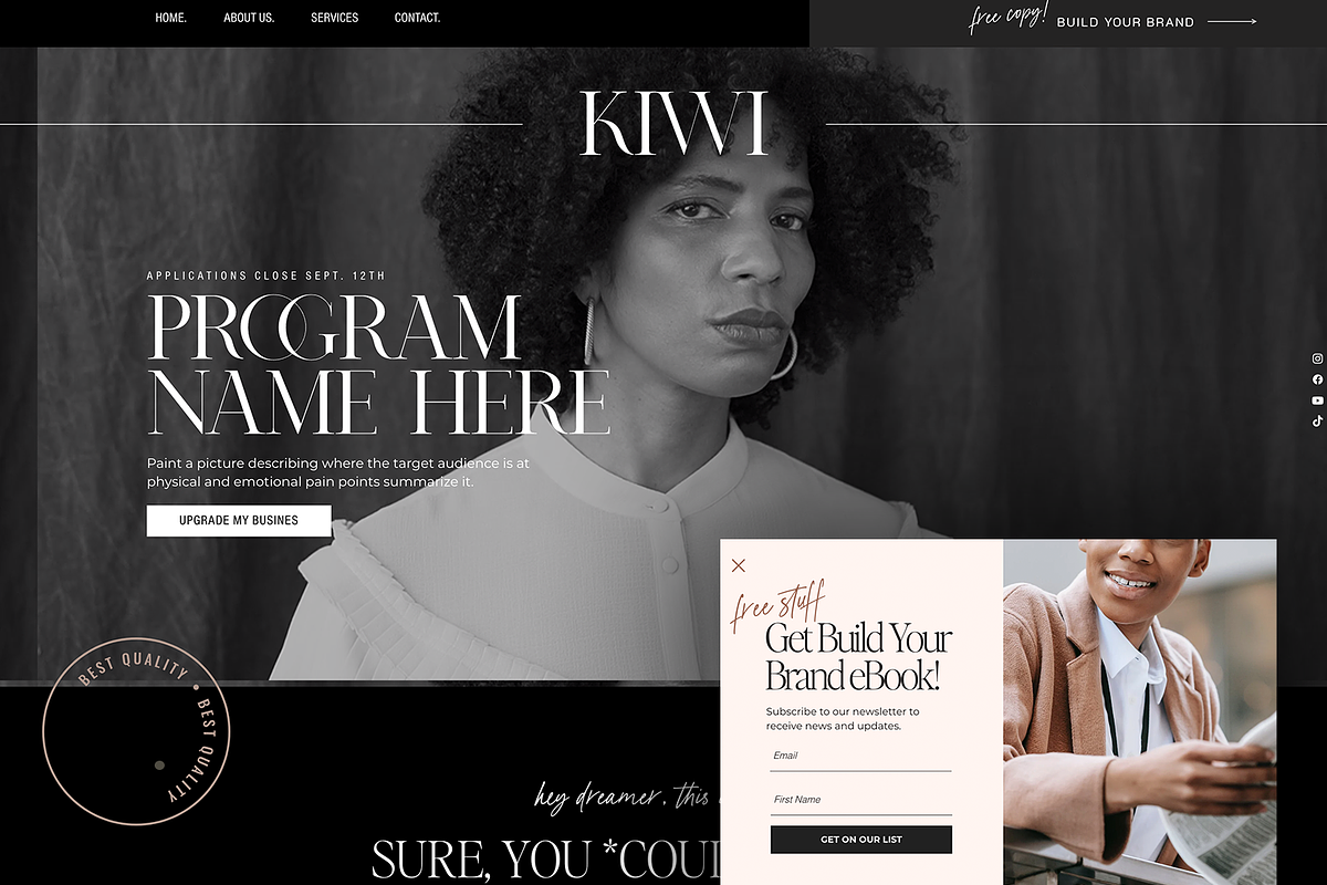 Website for Coaches Wix Template, a Branding & Logo Template by JOA CREATIVE LAB (Photo 1 of 3)