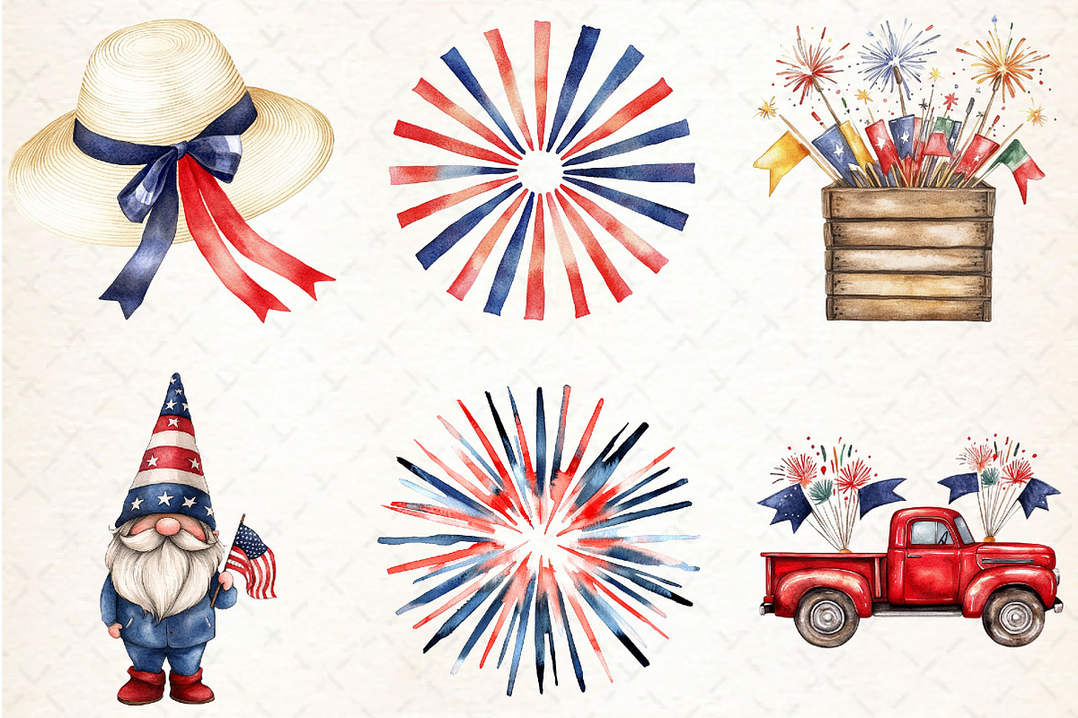 4th of July Sublimation Clipart Bund, an Illustration by Libby Wishes (Photo 4 of 5)