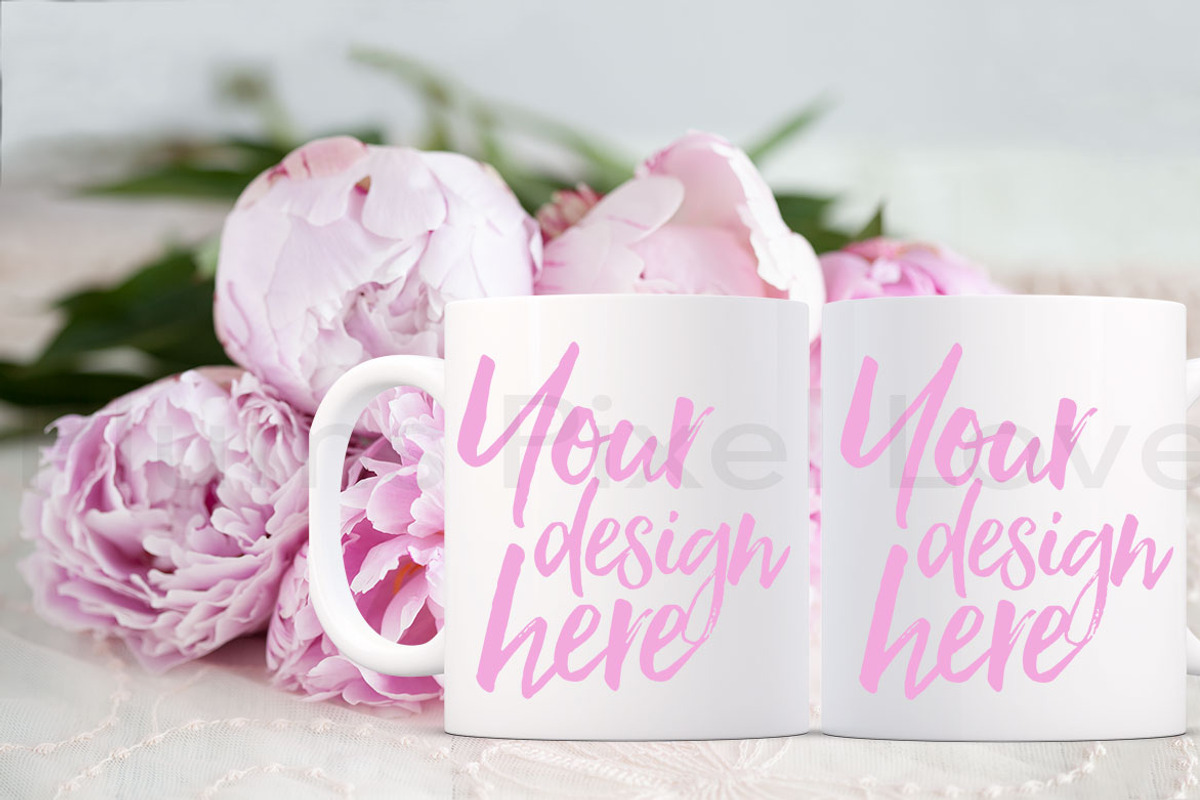 2 Pretty floral styled mug mockups, a Graphic by Plums Pixel Love (Photo 3 of 3)
