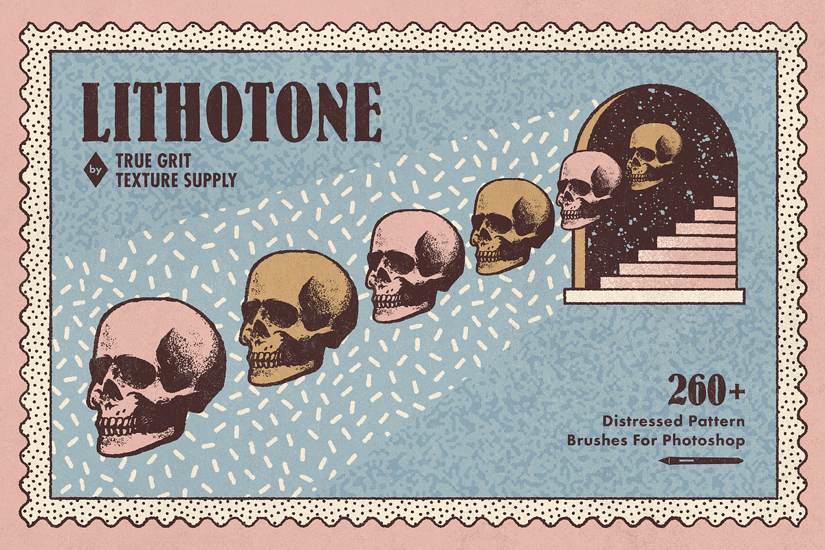 Lithotone Brushes for Photoshop, a Brush Add-On by True Grit Texture Supply (Photo 1 of 10)