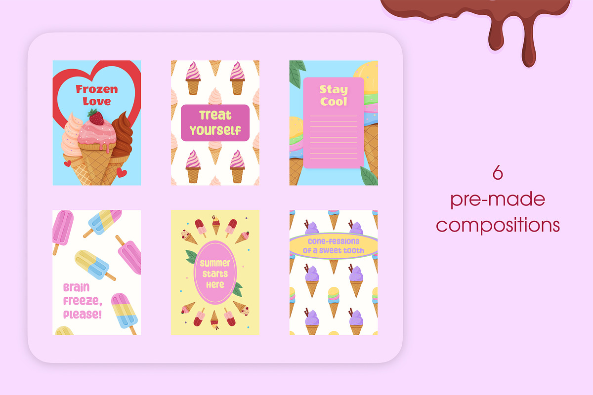 Summer Ice Cream Illustrations, a Graphic by AnnMsl Lab (Photo 3 of 7)